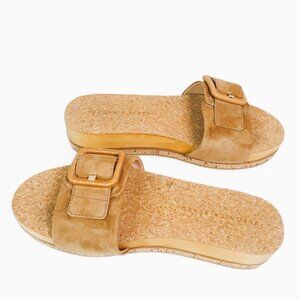 Veronica Beard Chessy Suede Slide Flatform Sandal 7M